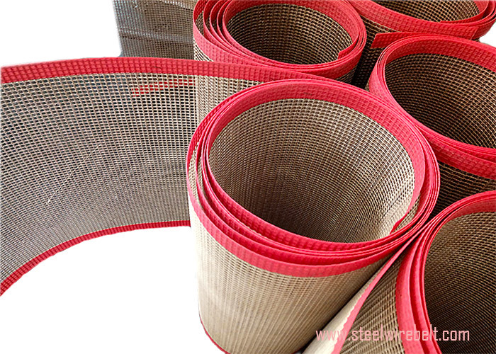 Non - Toxic PTFE Metal Mesh Conveyor Belt Good Tensile Strength Heat Resistant