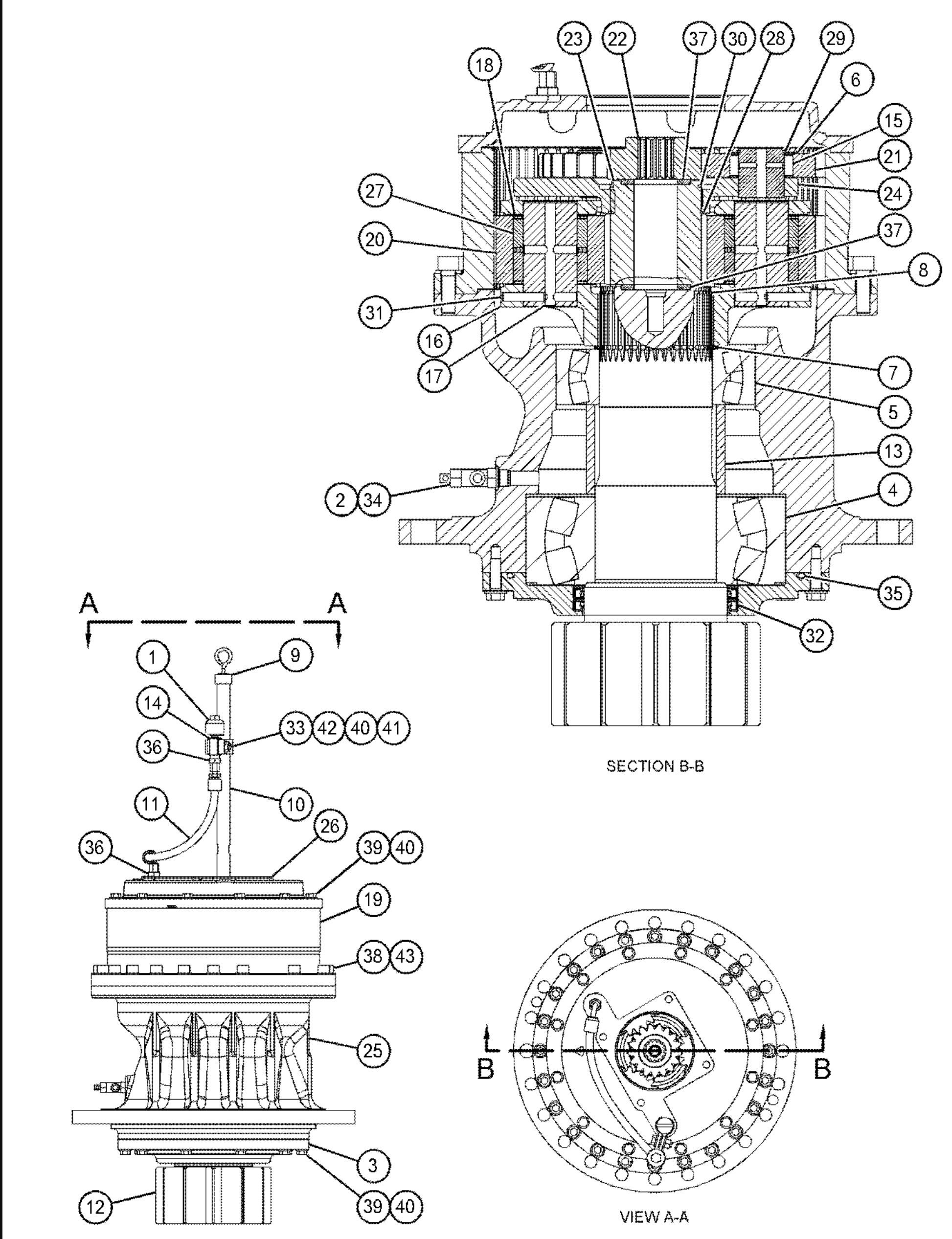 378-9558 E336D2 E340D Excavator Swing Device