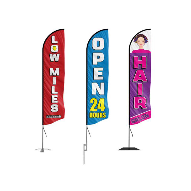 Beach Teardrop Feather Flags For Custom Outdoor Advertising