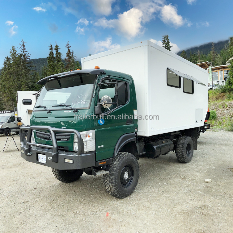 Light Self-Support RV Body 4.9m 16ft Camper for Flatbed Trucks and Off-Road Expeditions