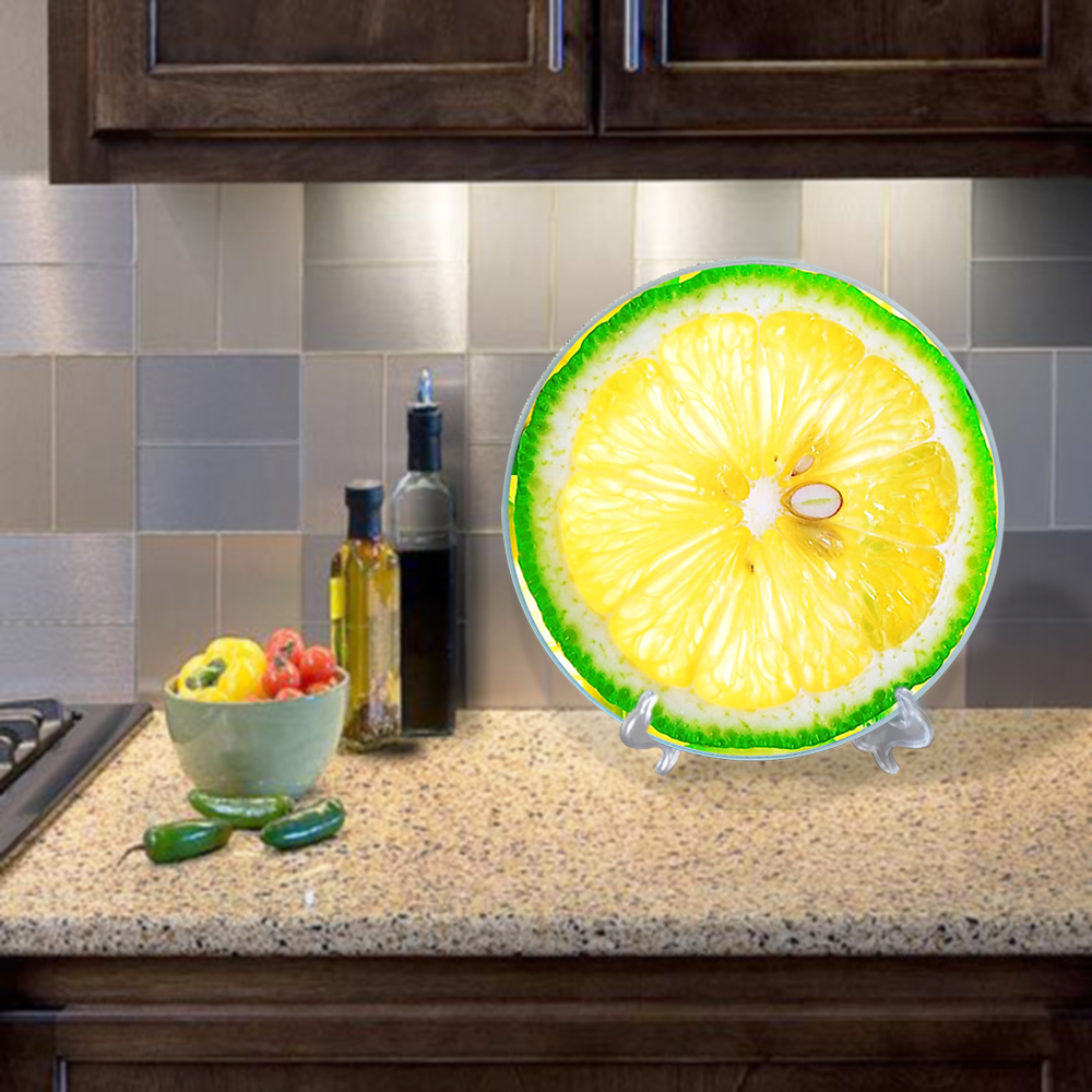 Square Tempered Glass Bread Float Cutting Board with Smooth Surface and Wine Glass Coaster