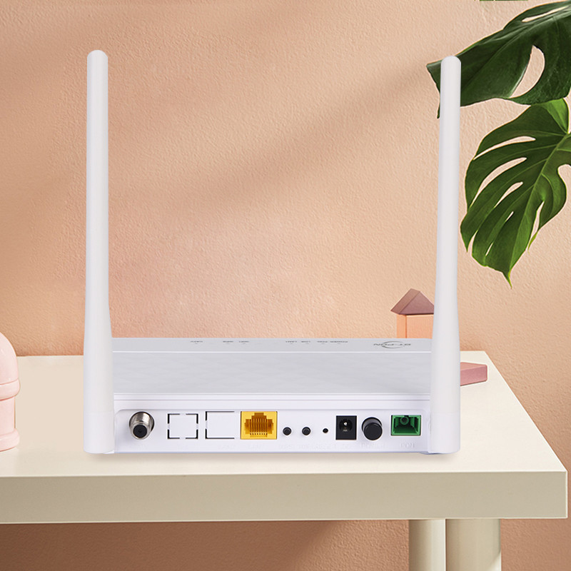Ftth Solution Gpon Ont Onu 1GE 1FE 1TEL 2.4G WIFI CATV