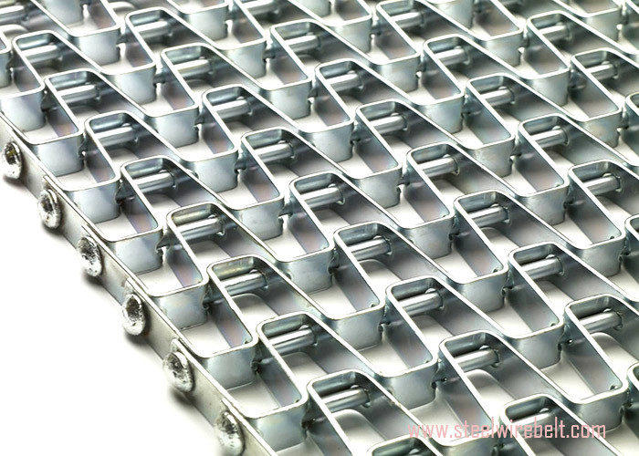 High Grade Stainless Steel Wire Belt , Flat Wire Conveyor Belt Honeycomb Metal