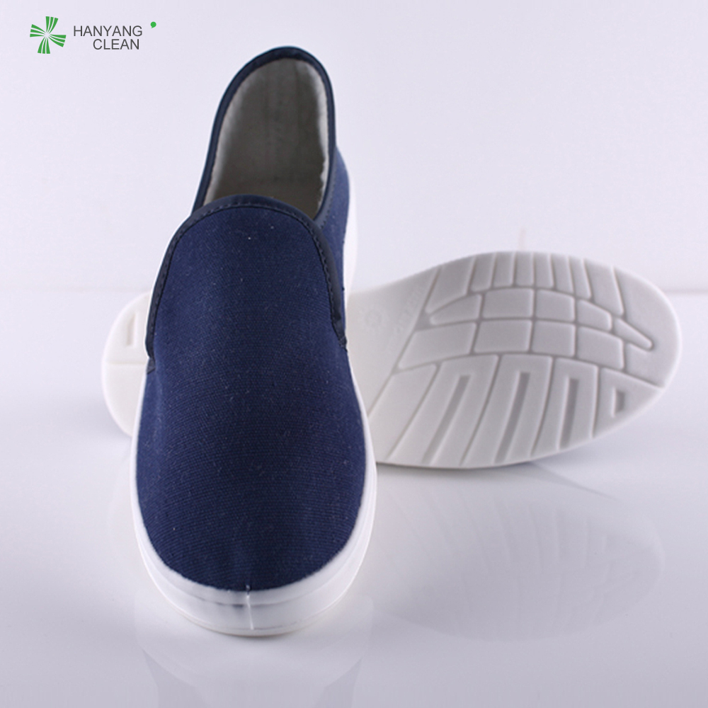 Warm anti-slip clean room antistatic esd working canvas shoes esd PU dustproof shoe