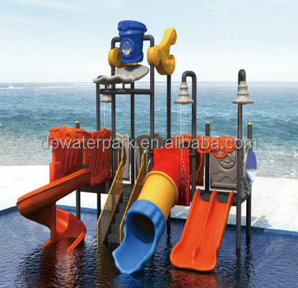 China Children Park Playground Equipment Kindergarten Aqua Park Water Games Pool Outdoor Playground Plastic Slide
