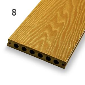 Low Maintenance 3D Composite Decking Waterproof WPC Hollow Decking Panel