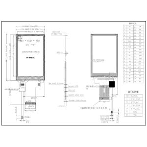 Polcd 3.5 Inch TFT High Resolution 320*480 MCU SPI Parallel Interface Capacitive