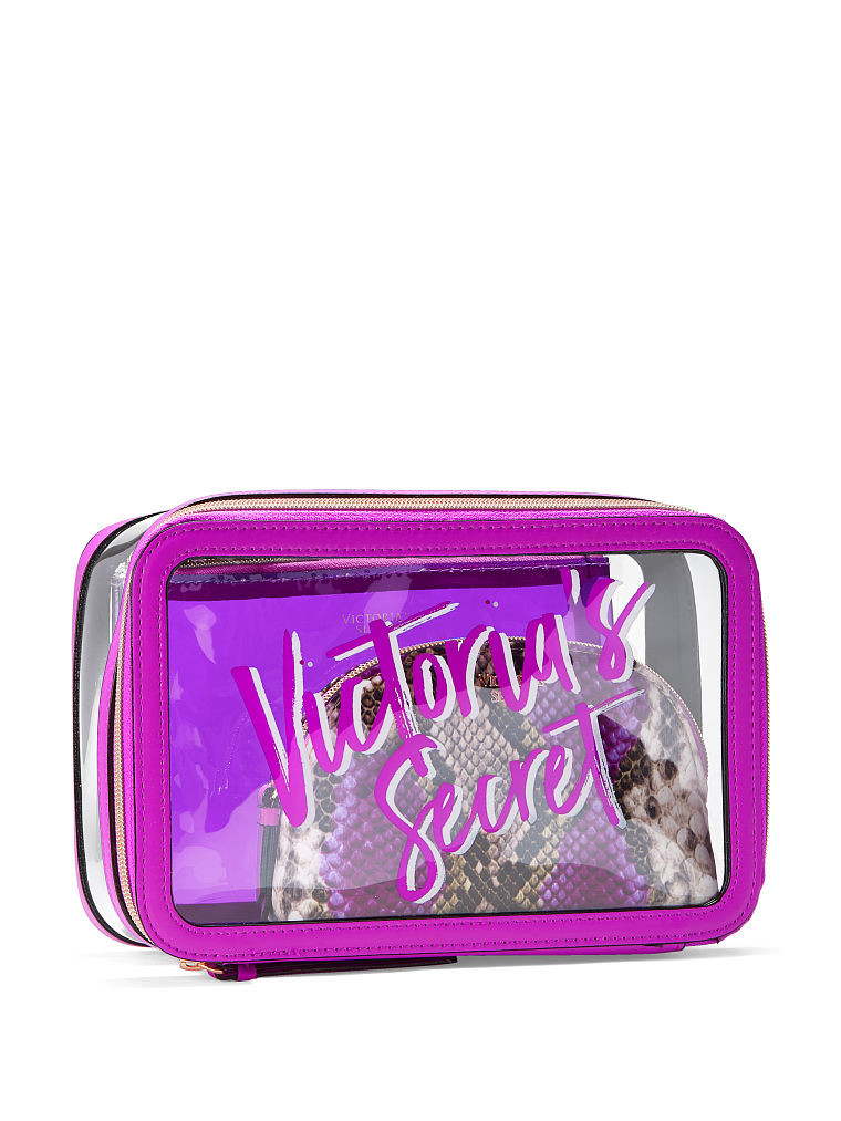 Travel Cosmetic Bag PVC clear Toiletry Bag Set TSA Approved Travel Business Trip Cosmetic Pouch