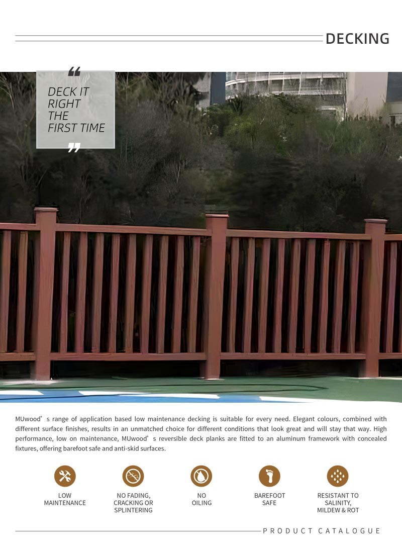 Fire Retardant WPC Hand Railing Design Eco Friendly Modern And Stylish