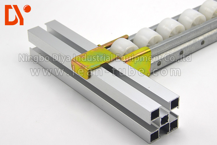 Roller Track Pipe Clamp Joints 28mm For Lean Pipe Sliding Device Connector