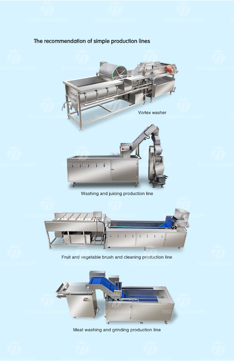 2.6KW Multi-functional fruit and vegetable bubble cleaning machine vegetable food cleaning equipment