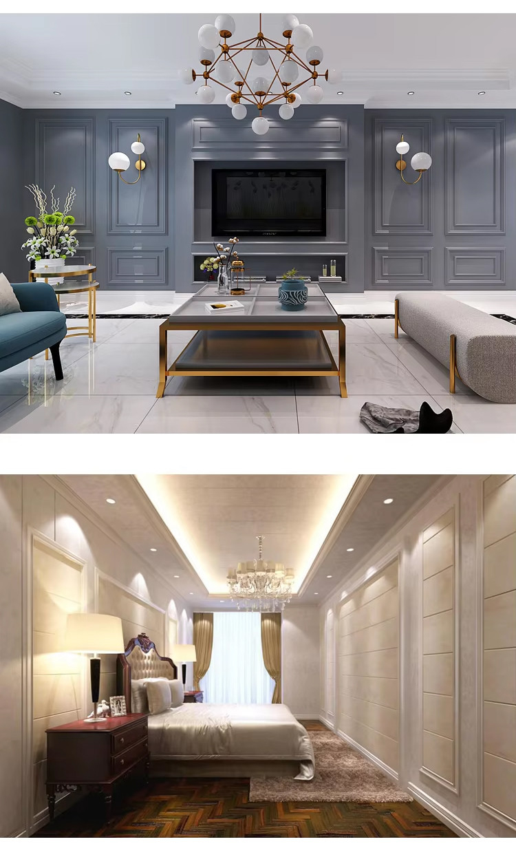 PVC Integrated Wall Panel Eco-friendly Indoor Background Wall