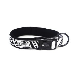 China Personalized Elastic Padded Neoprene Dog Collar And Lead With Nameplate on sale