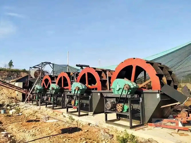 China Wheel Mobile Sand Washing River Sand Wet Washer Machine