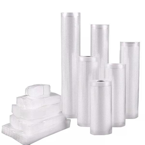 Transparent Plastic Nylon Embossed Vacuum Sealer Bags Rolls For Kitchen Food