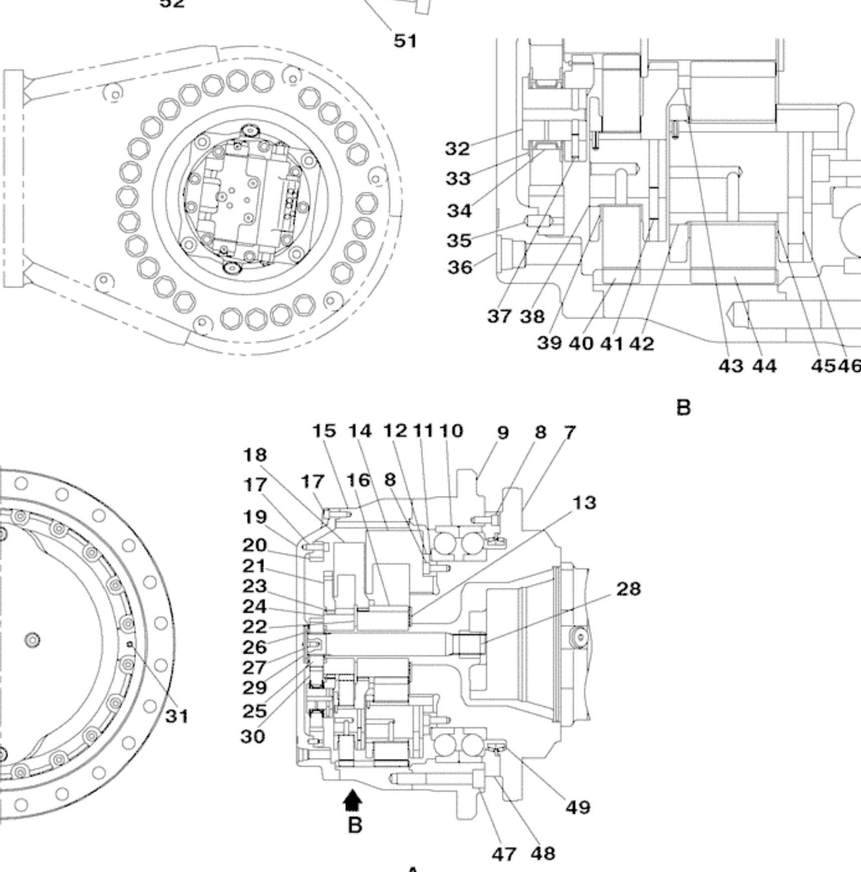 CX800 Travel Drive Carrier Assy 2nd KUA0380 KUA0004 Sun Gear Original Equipment For Excavators