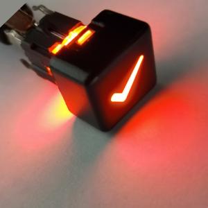 Mini SPST Illuminated Push Button Switch IP40 With Cube Cap