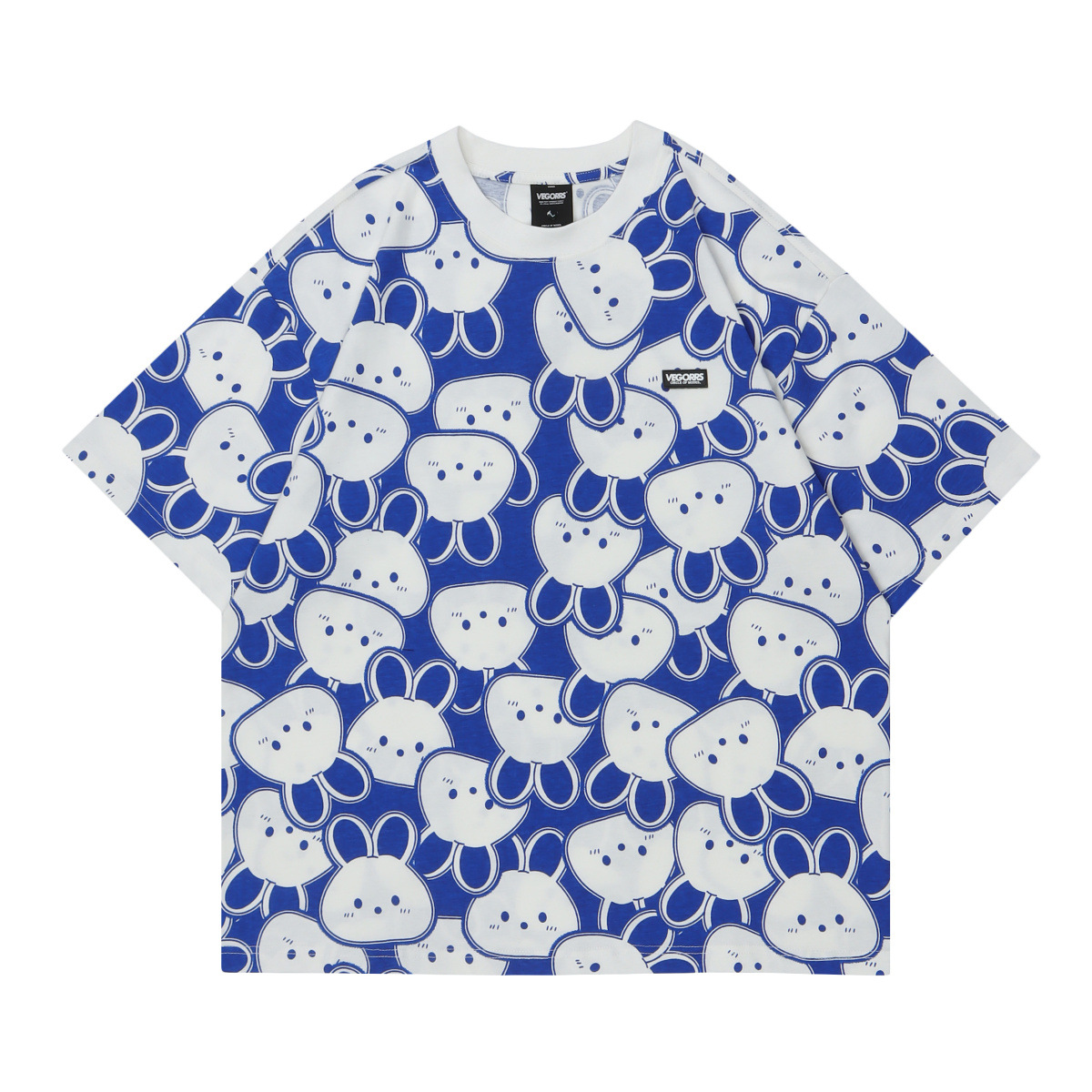 O-Neck Unisex Streetwear Custom 100% Cotton Graphic All Over Screen Print Tee T-Shirt