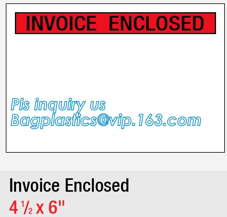 PP film 178*140mm invoice enclosed packing list envelopes, DHL Shipping pockets for waybill, A4 size plastic packing lis