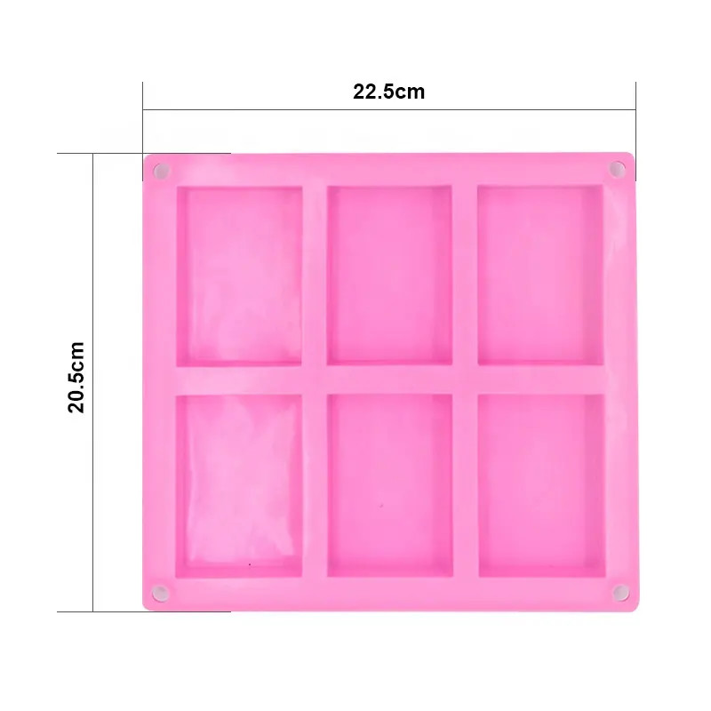 Rectangular Silicone Kitchen Product Soap Mold Flexible Practical