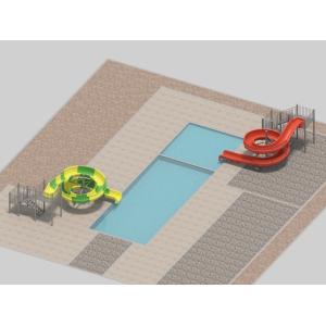 Fiberglass Swimming Pool Slide with 2.6m/2.8m Height and 12 Months Warranty for
