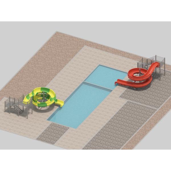 Fiberglass Swimming Pool Slide with 2.6m/2.8m Height and 12 Months Warranty for