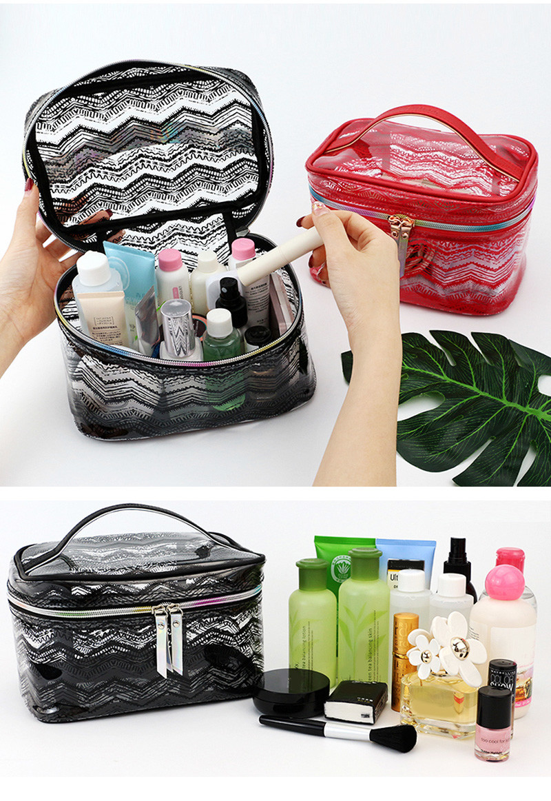 Waterproof Clear Makeup Big Portable Large Capacity PVC Clear Toiletry Bag