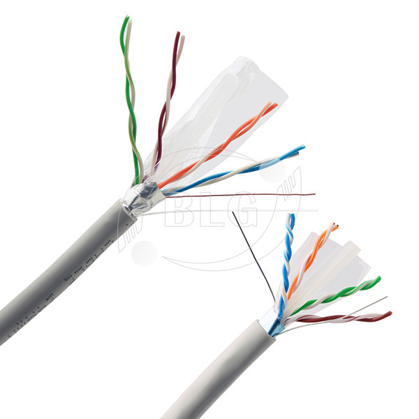 100% Copper Conductor FTP Cat6 Lan Cable 4 Pairs Low Resistance Data Transmission Cabling