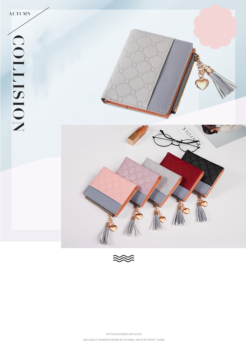 Anti-Theft Zipper Wallet Women Wallet Women Coin Purse Short Wallet For Women Fashionable