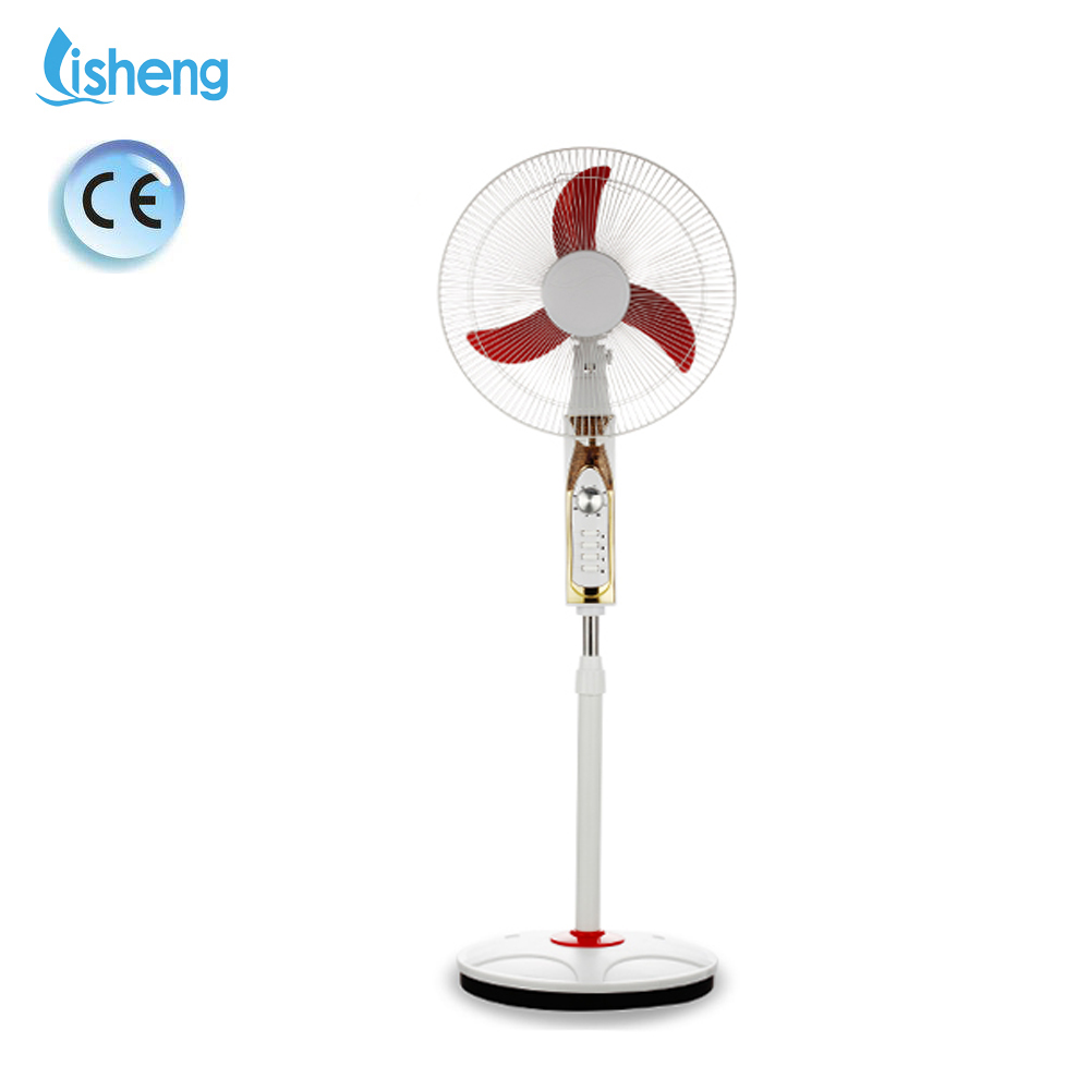 DC Energy Saving Cooling Fan Rechargeable 12V 18 Inch Stand Fan With Timer
