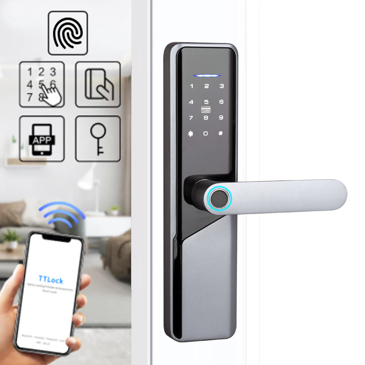Biometric Fingerprint Electronic Smart Door Locks High Security With TTlock Tuya App