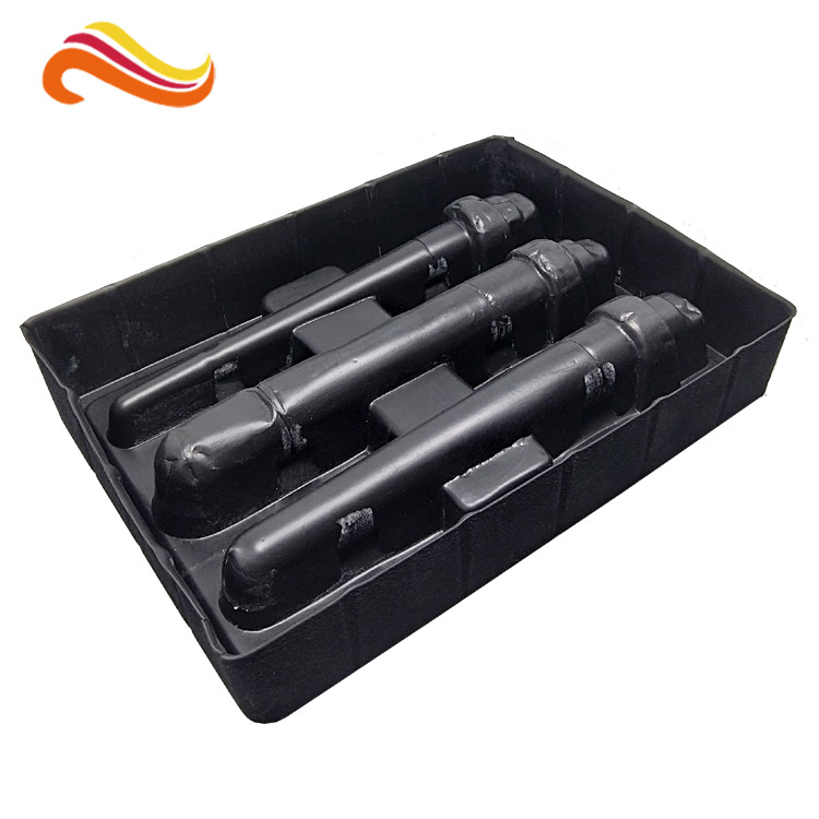 CMYK customized paper box with golden foil magnet electronics packaging box with plastic tray