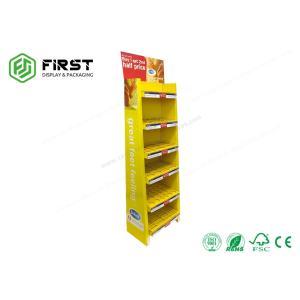Custom Made Recyclable Corrugated Paper Floor Stand Display For Advertising
