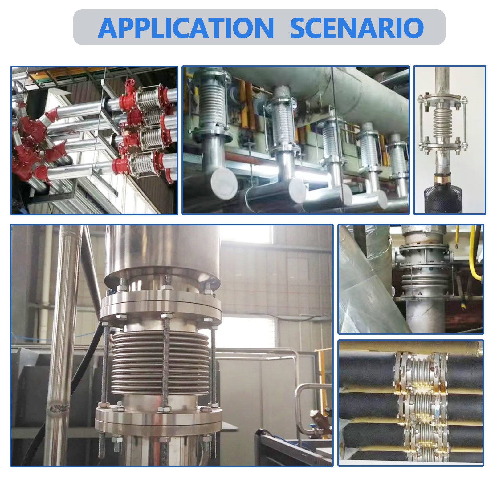 Water Applicable Metal Ripple Compensator With High Durability -10C- 300C Temperature Range