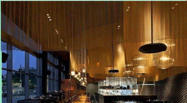 Space Divider Metal Coil Curtain, Wire Dia1.2mm Decorative Metal Chains Drapery