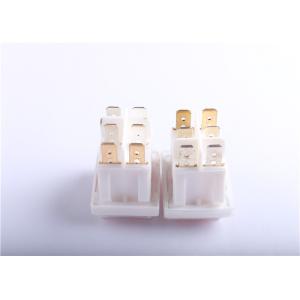 Waterproof Dual Push Button Rocker Switch , 3 Position Lighted Rocker Switch