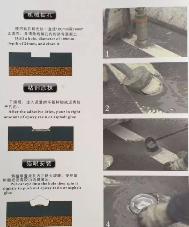 Aluminium Glass Road Stud Cat Eye In Roadway Safety With Yellow LED Color