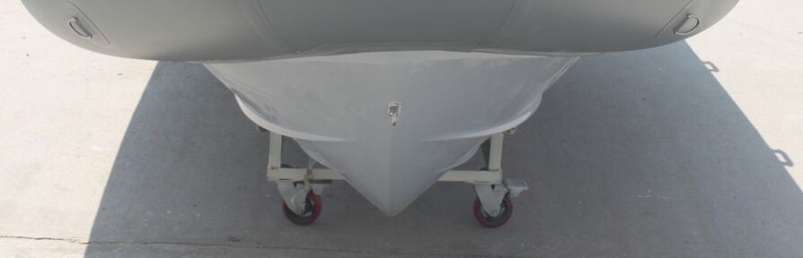Small Tender Inflatable Sail Boat 3.3 M , High Intensity Inflatable Fishing Raft