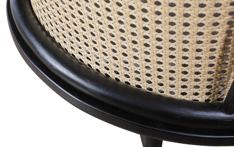 Wood Executive PP Seat 30in Rattan Office Chairs 42cm Back