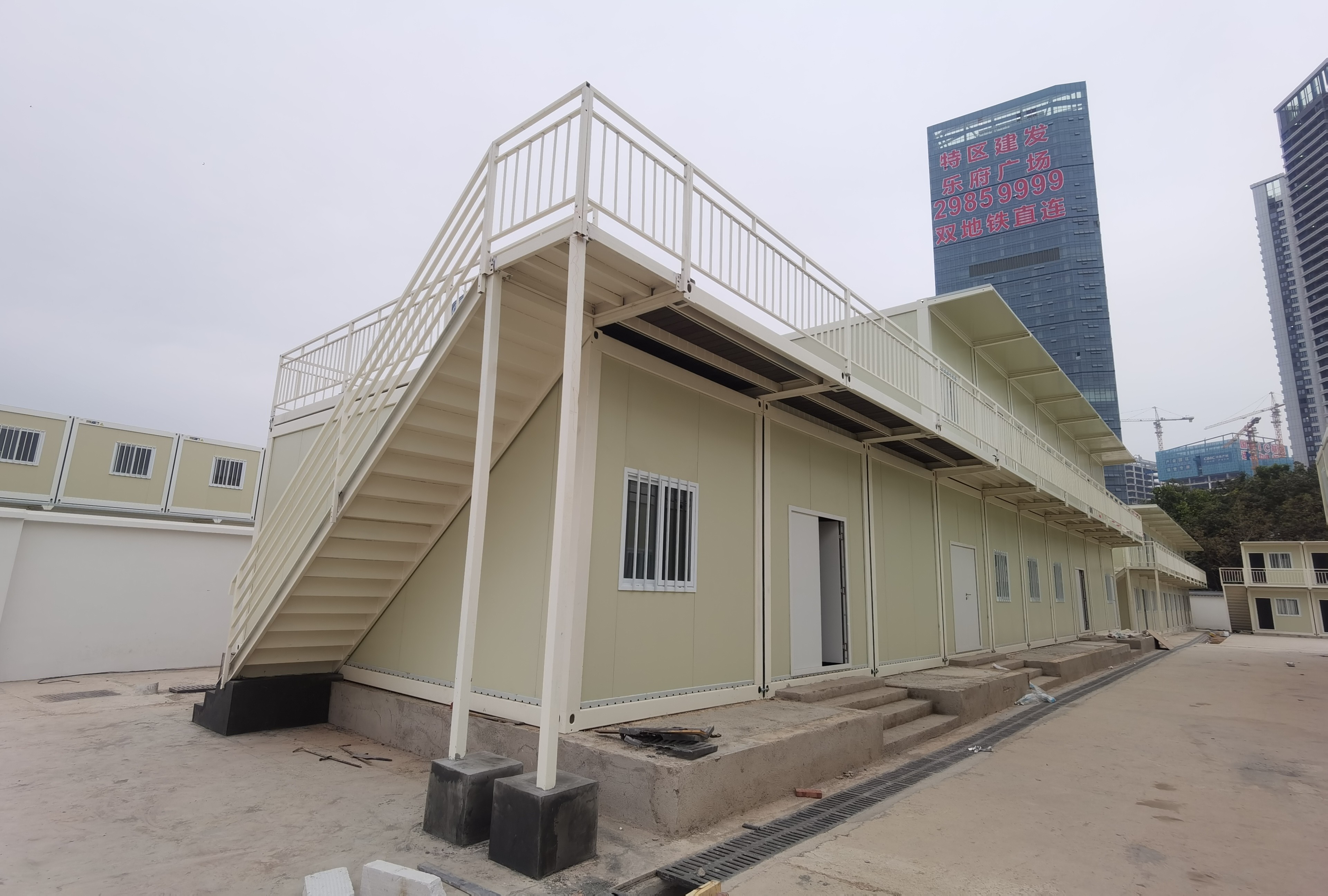 2 Bedroom Flat Pack Container House Q235B Anti Rust Prefab Modular Homes