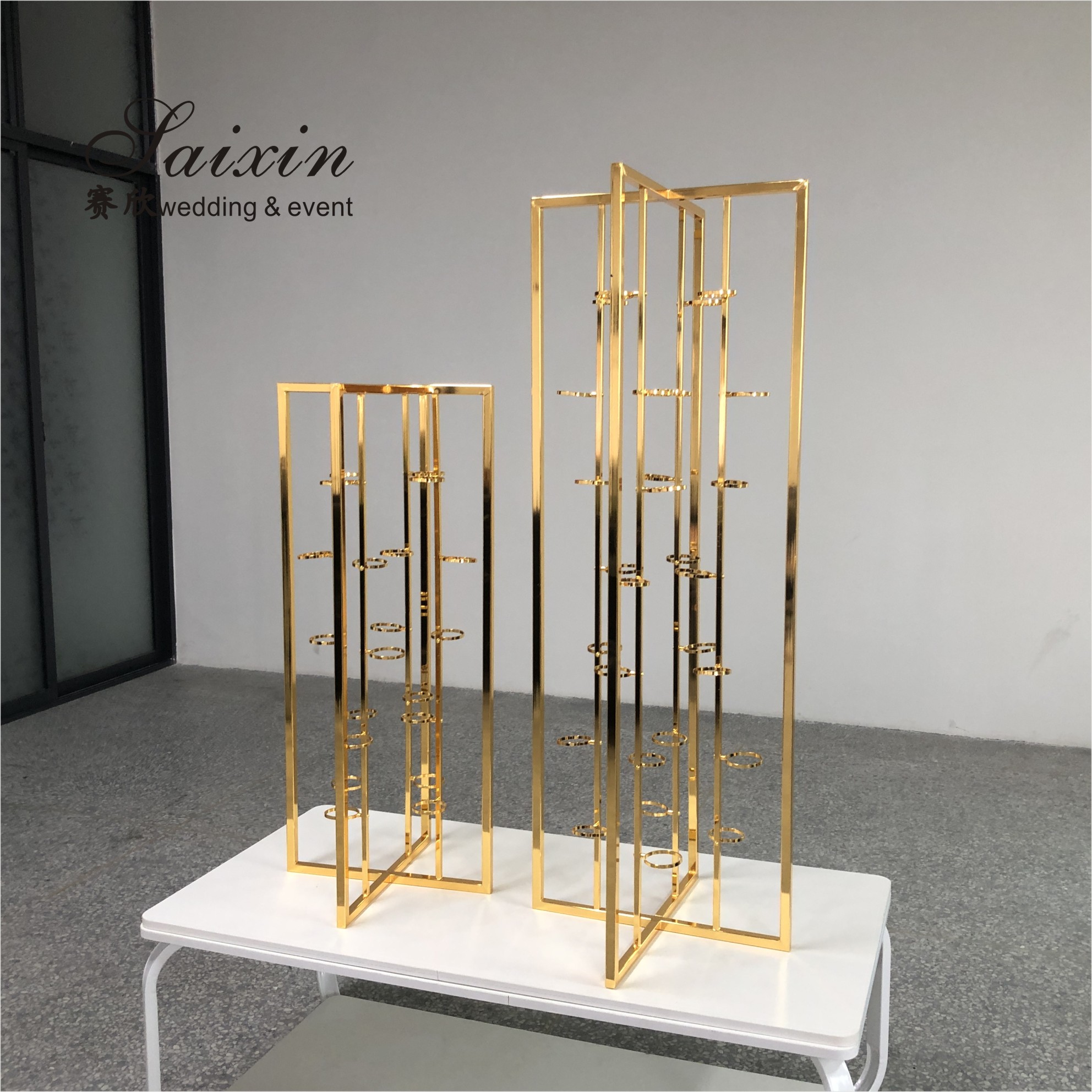 ZT-502S hot sale silver metal candle stand for wedding tent centerpiece flower decor