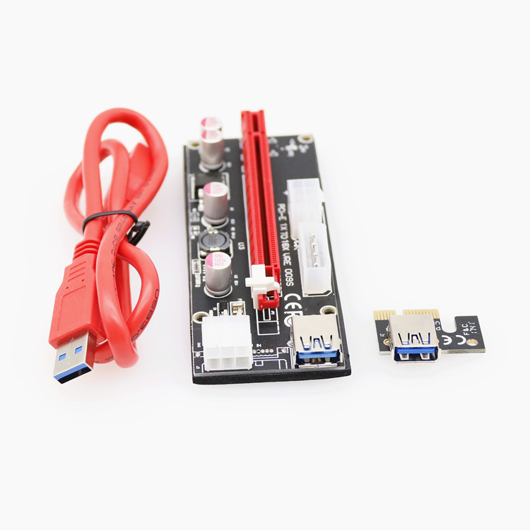 Riser 009s PCI-E Express Cable 1X TO 16X Graphics Extension Powered Riser Adapter Card 60cm USB 3.0 Cable