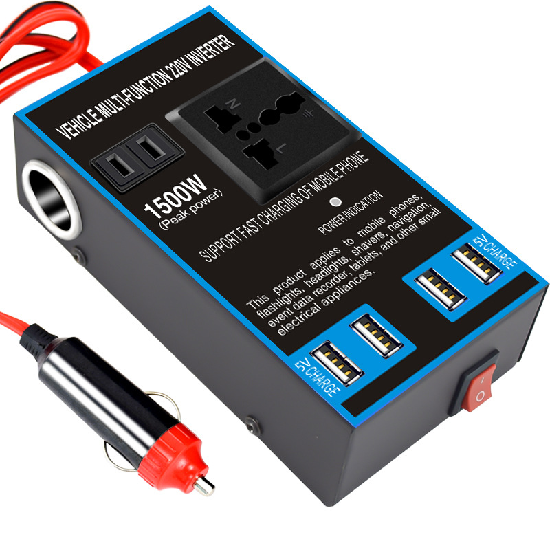 Modified Sine Wave Output 150W-200W Hybrid Grid Inverter DC 12V to AC 110V Inverter with Dual USB Ports and Type C