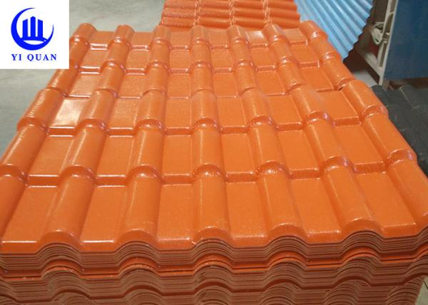 UV Resistant Synthetic Resin Roof Tile 219mm Pitch For Building Construction