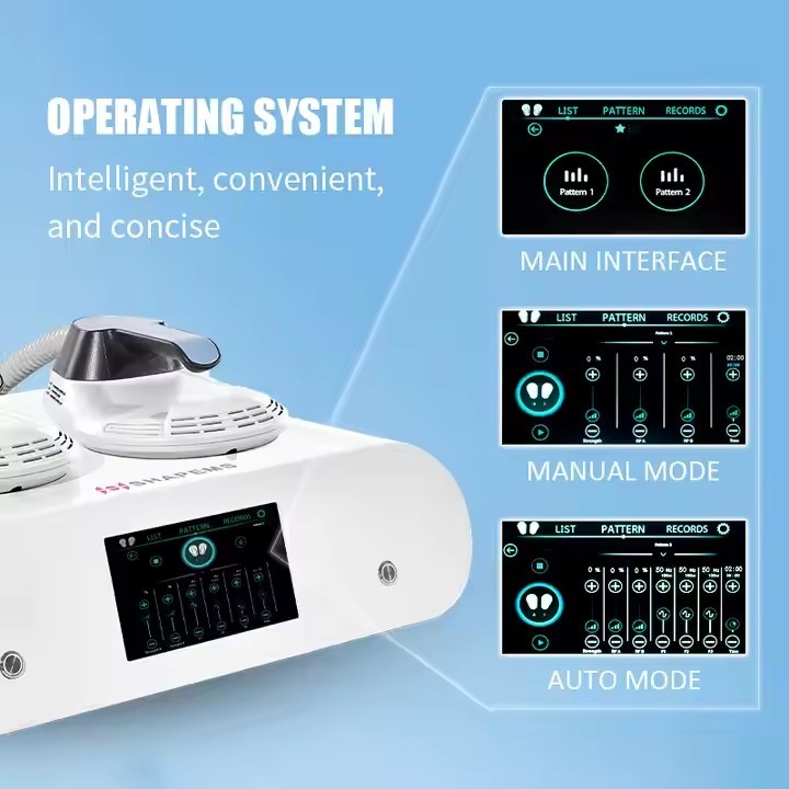 Portable ems body sculpting machine home use 2 handles cellulite reduction rf skin tightening body sculpting machine