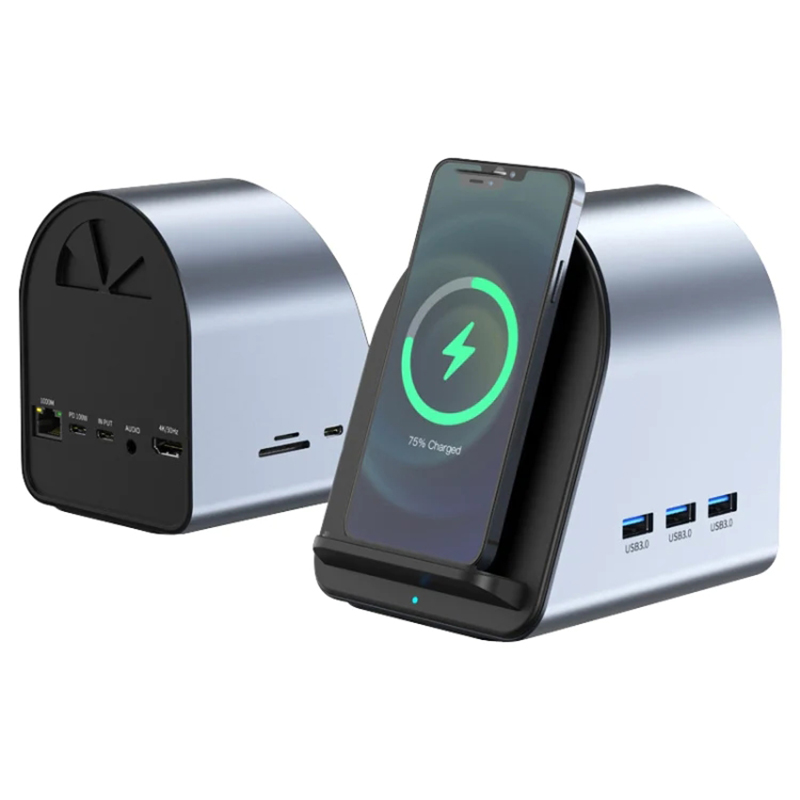 USB 3.1 10 In 1 Type-C Multiport Docking Station Hub with Gigabit Ethernet and 4K HD HDMI