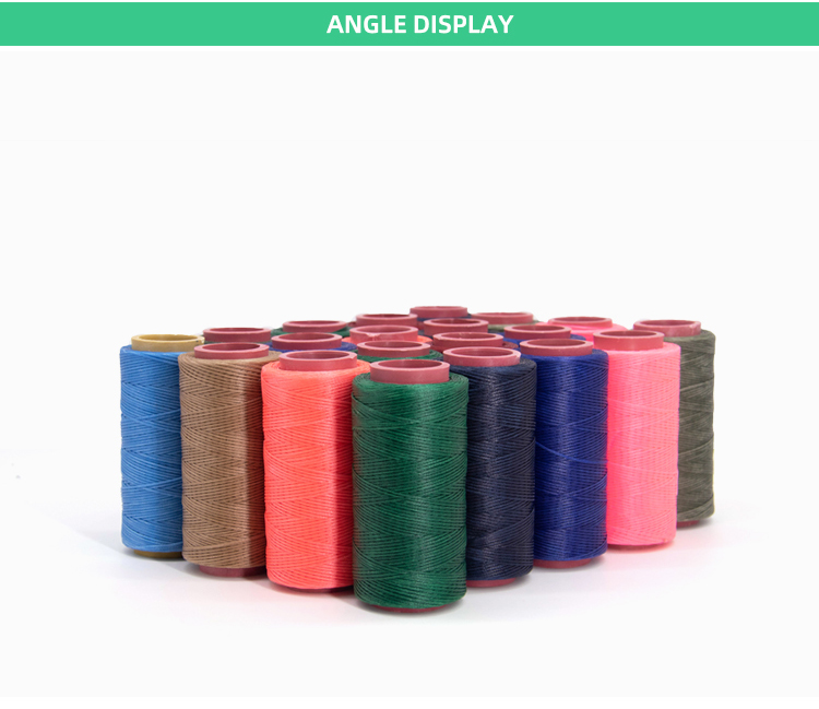 210D/16 High Tenacity 200M Flat Polyester Waxed Thread 1mm For Shoes Sewing Leather