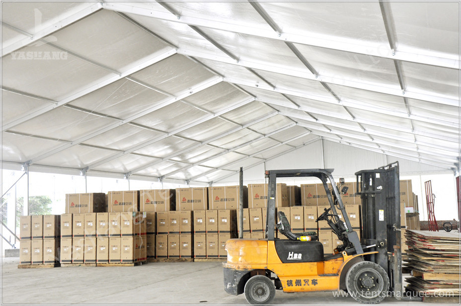 Waterproof Industrial Canopy Tent Fabric Shelter Systems With Transparent Skylight