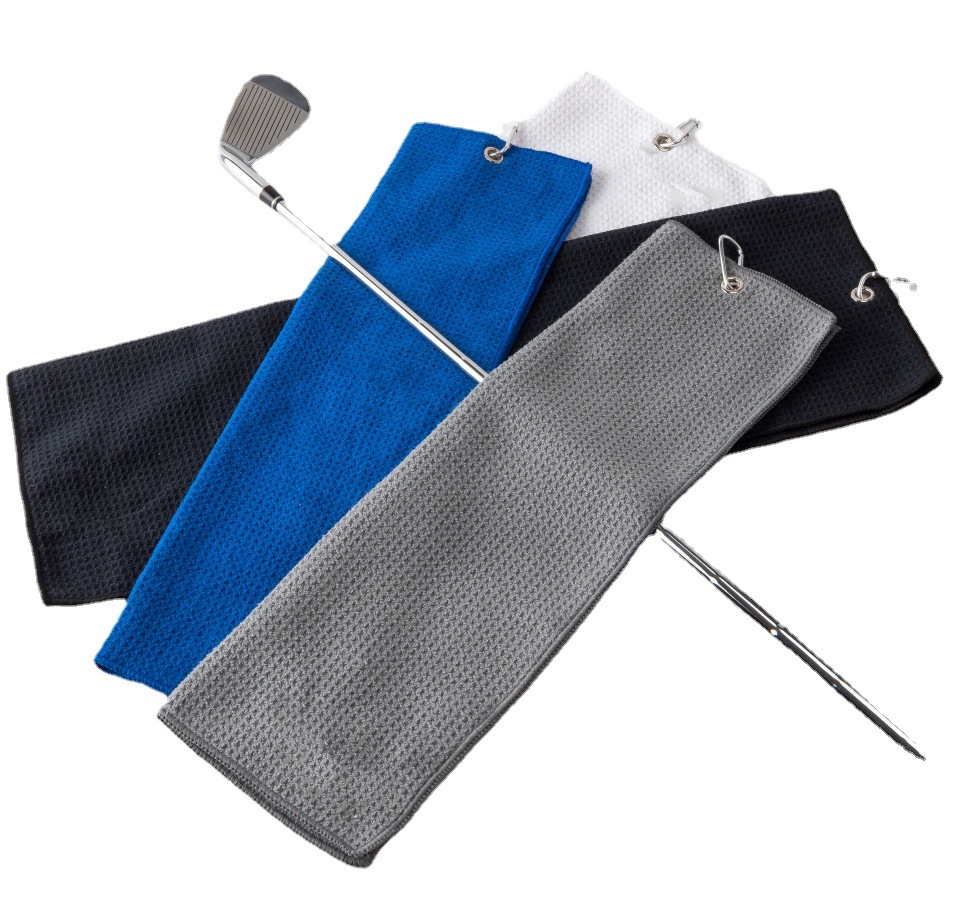 Custom Logo Golf Towels Microfiber Waffle Cleaning Towel for Sustainable Sports Adults