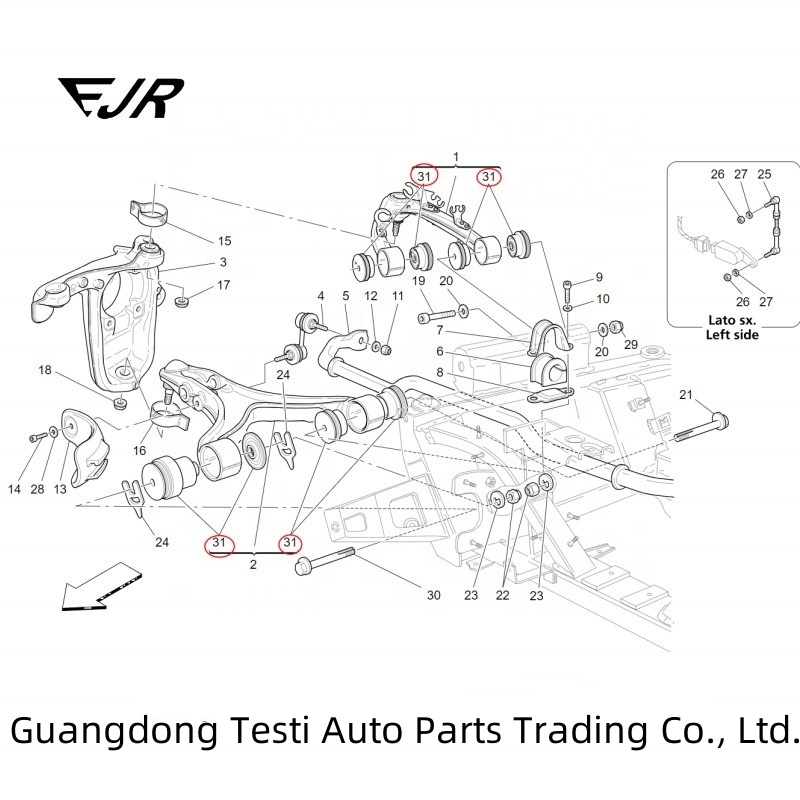 Ready To Ship Front Suspension Bushing Kit For Quattroporte GranCabrio GranTurismo